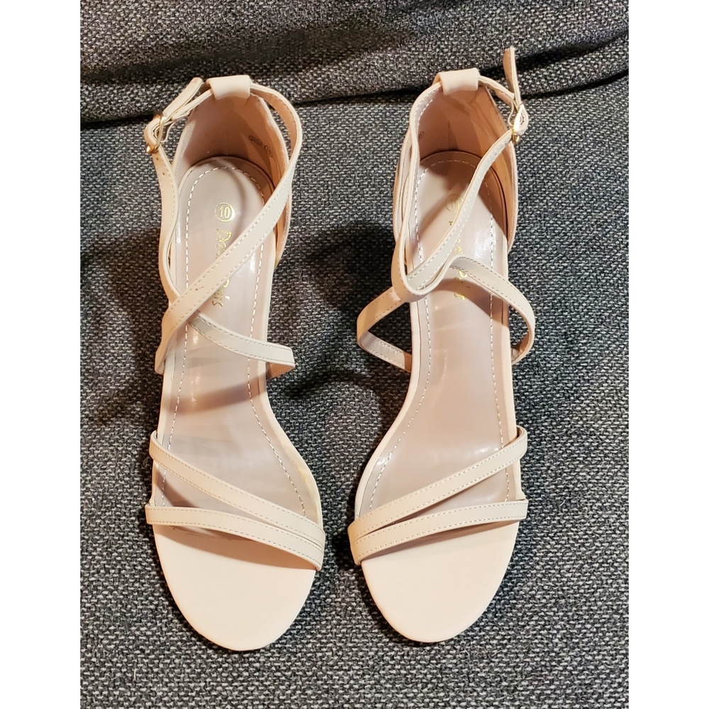 Dream Pairs Gigi Nude Strappy Open Toe Sandals Pump Heels